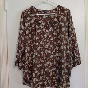 West Key Cassia Tie Detail Blouse Size Large